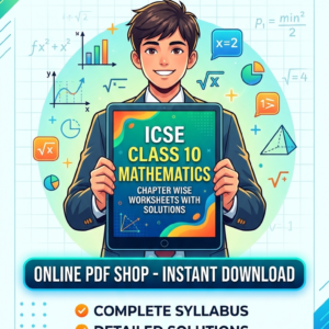 ICSE CLASS  10 MATHEMATICS CHAPTER WISE WORKSHEETS WITH SOLUTIONS